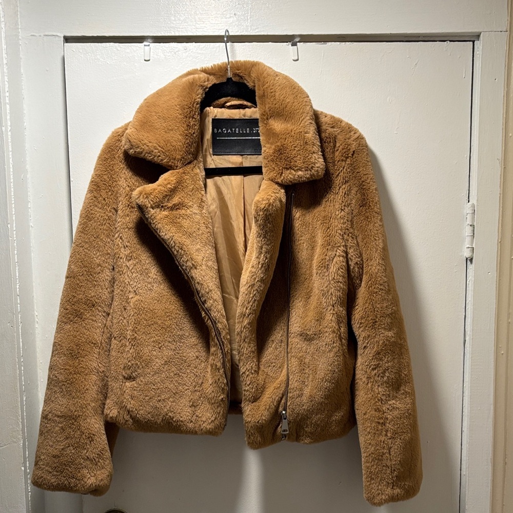Bagatelle Women's Brown Teddy Jacket
